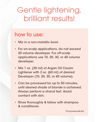 One n’ Only Hair Care - Argan Oil Cream Lightener