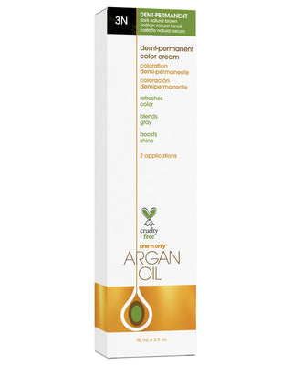One n’ Only Hair Care - Argan Oil Demi-Permanent Hair Color - 3N Dark Natural Brown