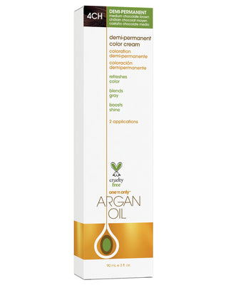 One n’ Only Hair Care - Argan Oil Demi-Permanent Hair Color - 4CH Medium Chocolate Brown