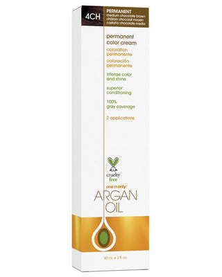 Argan Oil Permanent Hair Color 4CH Medium Chocolate Brown