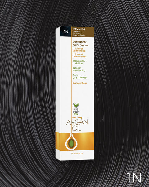 ONE Ｎ’ ONLY Argan Oil Permanent Hair Color, 1N Very Black – One n Only Hair Care