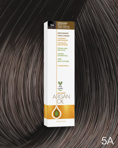 Argan Oil Permanent Hair Color 5A Light Ash Brown – One n Only Hair Care
