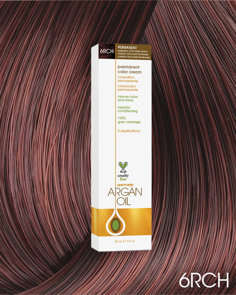 Argan Oil Permanent Hair Color 6RCH Raspberry Chocolate Brown