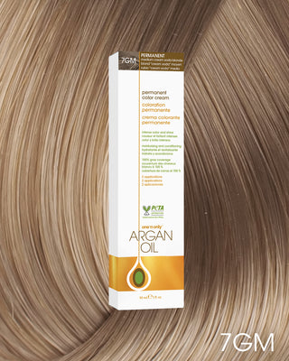 Argan Oil Permanent Hair Color 7GM Medium Cream Soda Blonde