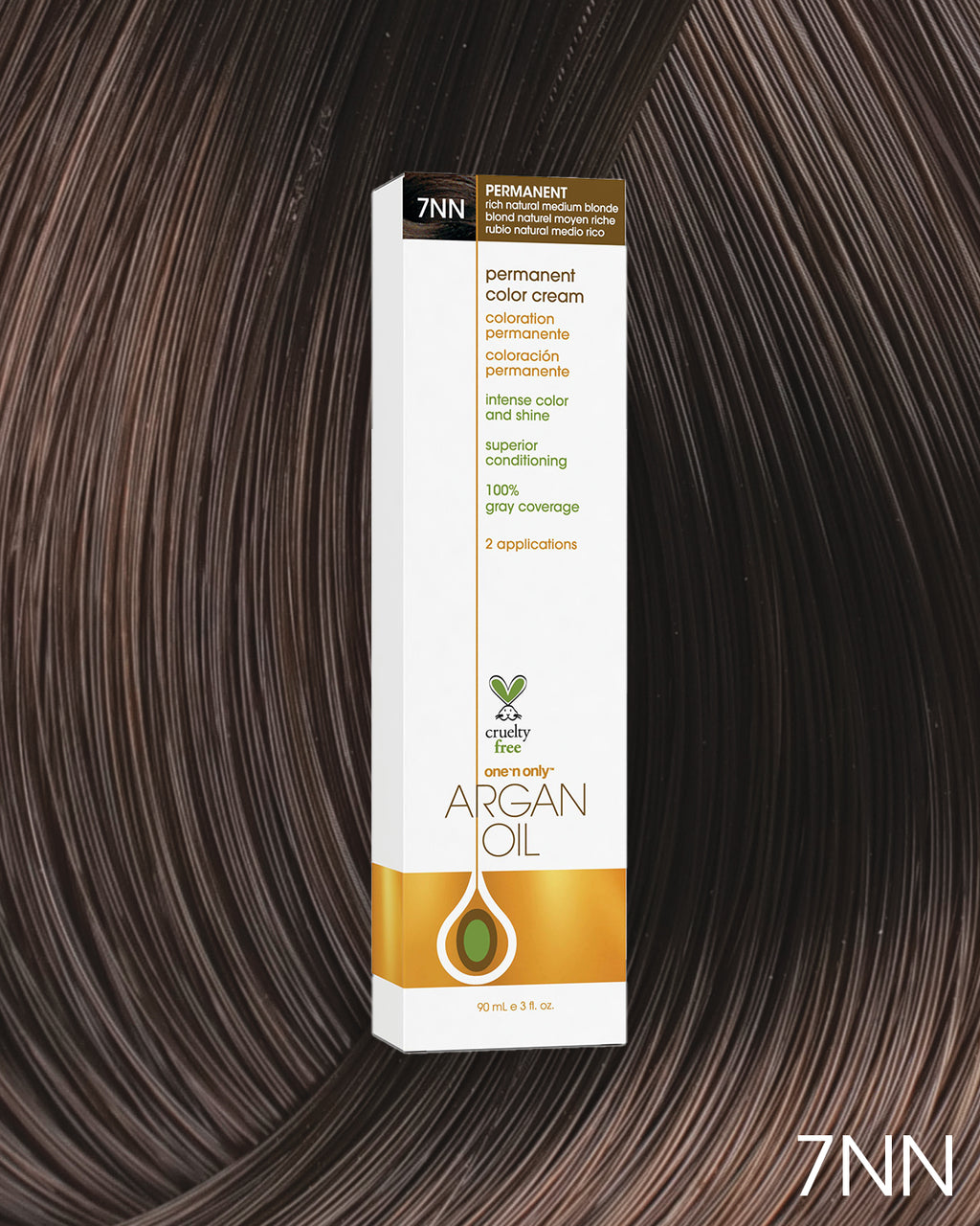 Argan Oil Permanent Hair Color 7NN Rich Natural Medium Blonde – One n ...