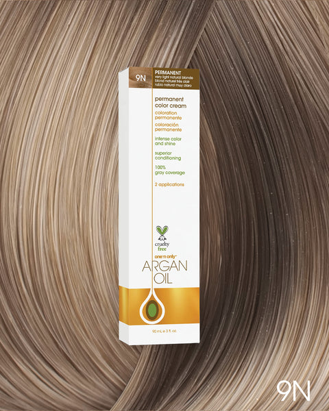 Argan Oil Permanent Hair Color 9N Very Light Natural Blonde – One