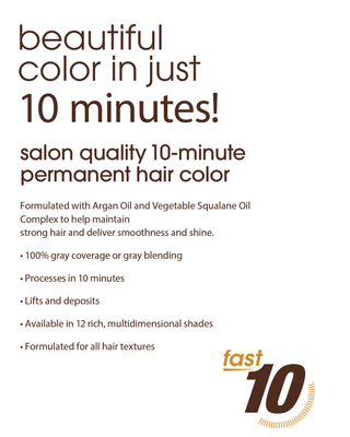 Argan Oil Fast 10 Permanent Hair Color Kit 2N Natural Black