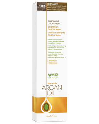 Argan Oil Permanent Hair Color 7GM Medium Cream Soda Blonde