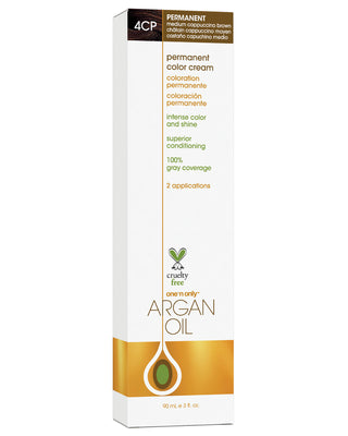 Argan Oil Permanent Hair Color 4CP Medium Cappuccino Brown