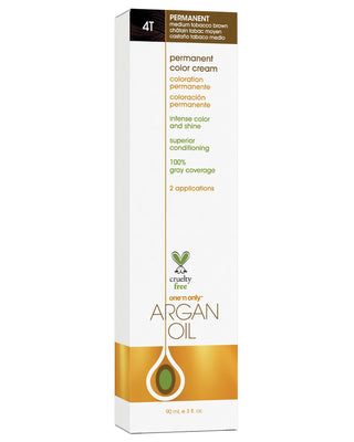 Argan Oil Permanent Hair Color 4T Medium Tobacco Brown