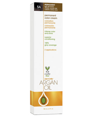 Argan Oil Permanent Hair Color 5A Light Ash Brown