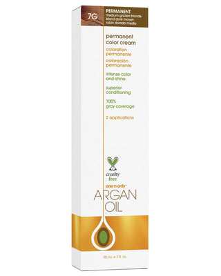 Argan Oil Permanent Hair Color 7G Medium Golden Blonde