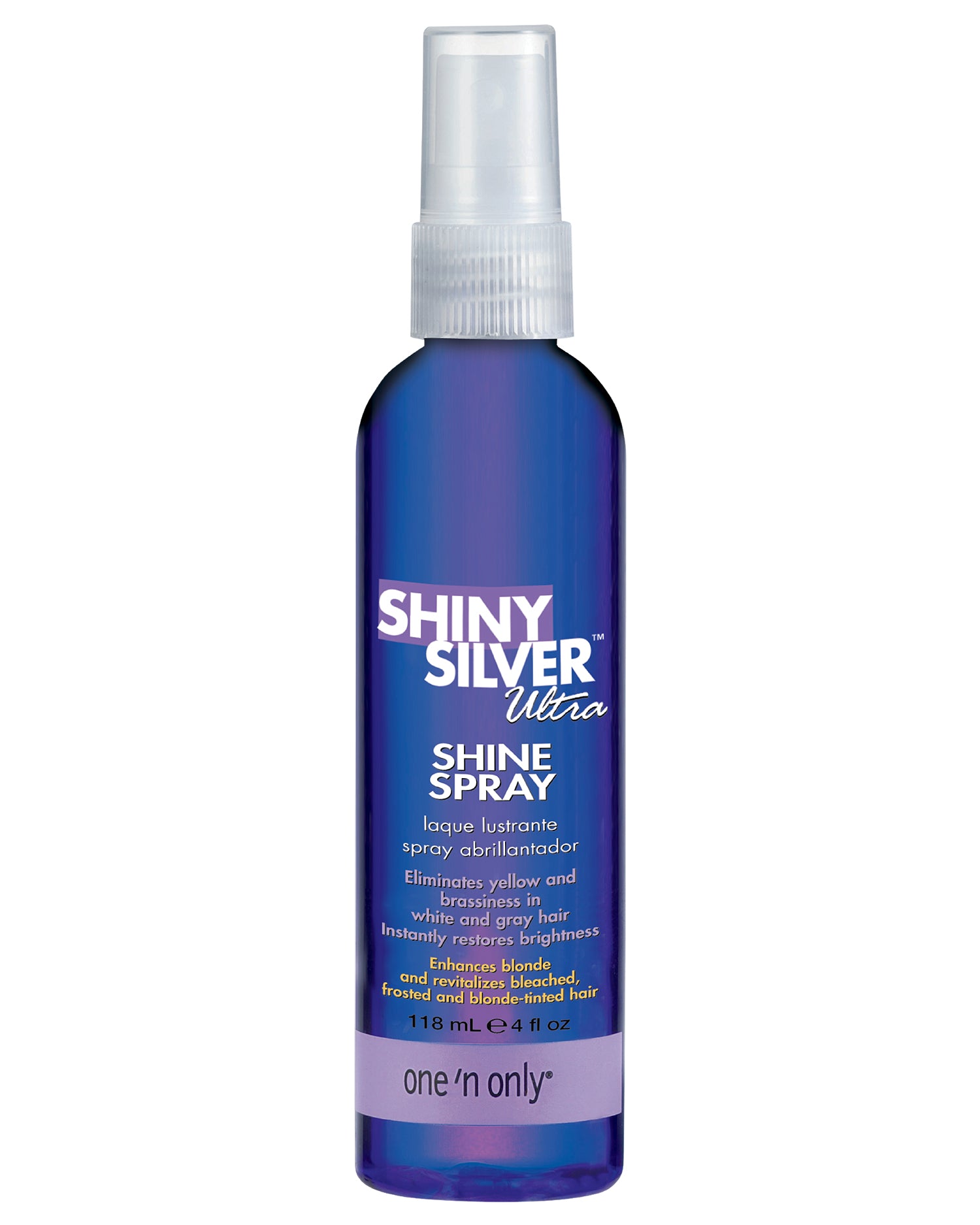 One 'N Only Shiny Silver Ultra Shine Spray - 4 oz bottle