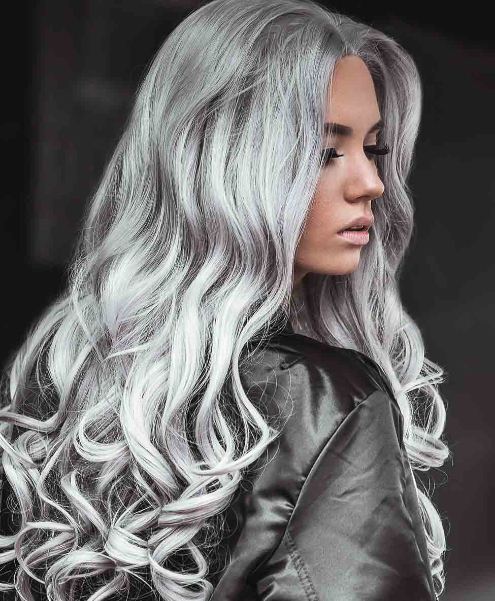 High-Quality Platinum Grey Hair Wallpaper Concept High-Quality Platinum Grey Hair Wallpaper Concept