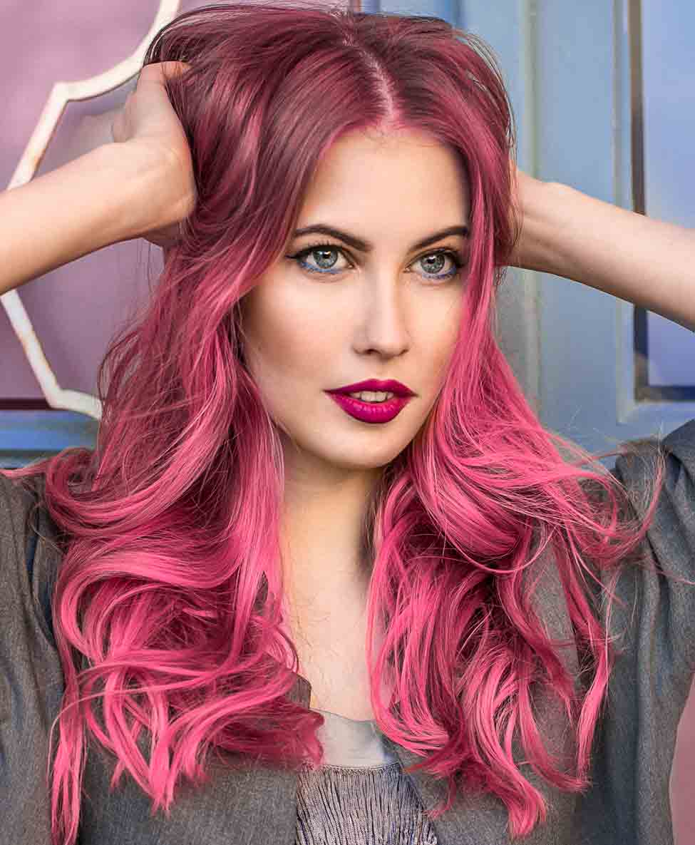 21+ Non Permanent Pink Hair Color